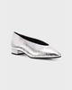 Rebecca Cracked Metallic Ballerina Flats