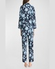 Casablanca Cropped Floral-Print Silk Pajama Set