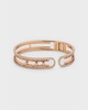 Move 10th 18K Pink Gold Diamond Bangle Bracelet