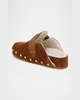 Fern Suede Buckle Cozy Loafer Clogs