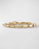 Men's Faceted Link Bracelet in 18K Yellow Gold, 6mm