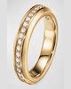 Men's Streamline 18k Gold Band Ring with Diamonds