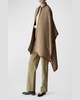 Sydney Leather-Trim Cashmere Knit Poncho