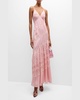 Idalia Silk Habotai Lace Maxi Dress