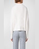 Wool-Cashmere Rib Crewneck Sweater