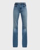 Itzel Braided Mid-Rise Straight-Leg Jeans 