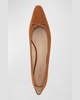 Catherine Suede Bow Ballerina Flats