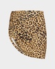 Diana Leopard Shirred Bikini Bottoms