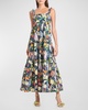 Giorno Tiered Floral-Print Maxi Dress