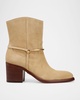 Camden Suede Harness Western Booties