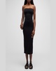 Rio Bandeau Back-Slit Midi Dress