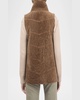 Reversible Textured Lamb Shearling Vest