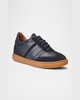 Men's Baccio Suede and Leather Low-Top Sneakers