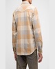 Men's Plaid Flannel Button-Down Shirt