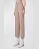 Chiara High-Rise Cotton-Blend Seersucker Wide-Leg Ankle Pants