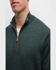 Men's Autumn Crest Suede-Trim Quarter-Zip Sweater