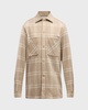 Men's Wool-Cashmere Plaid Overshirt