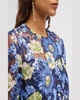 Floral Sequin Long-Sleeve Dress