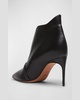 Loren Leather V-Cut Stiletto Booties