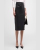 Soft Vegan Leather Pencil Skirt