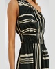 Selani Island Stripe One-Shoulder Midi Dress 