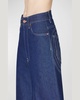 High-Rise Topstiched Wide-Leg Denim Pants