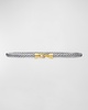 Cable Buckle Bracelet in Silver with 18K Gold, 3mm