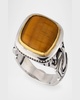 Men's Sterling Silver and Bronze Tigers Eye Ring