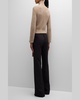 Aspen Wool and Cashmere Tie-Front Turtleneck Sweater