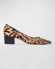 Millie Leopard Block-Heel Pumps