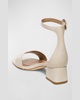 Jalena Leather Ankle-Strap Sandals