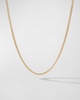 Men's Box Chain Necklace in Brushed 18K Gold