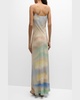 Olympia Landscape-Print Silk Slip Dress