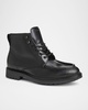 Men's Scotty Faux Fur-Lined Leather Lace-Up Boots