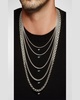 8mm Men's Curb Chain Necklace in Silver