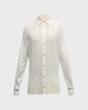 Men's Knit Button-Down Shirt