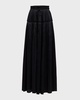 Malia Pleated Drawstring Maxi Skirt