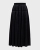 Malia Pleated Drawstring Maxi Skirt