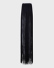 Thin Leather Belt with Long Fringes