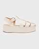 Mila Leather Platform Fisherman Sandals