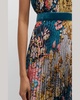 Hollie Floral Animal-Print Pleated Sleeveless Midi Dress