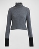 Turtleneck Button Knit Sweater