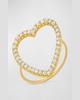 18k Yellow Gold Large Open Heart Ring