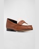 Bicolor Leather Coin Penny Loafers