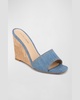 Ellen Denim Cork Wedge Sandals