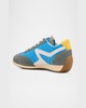 Retro Mixed Leather Runner Sneakers