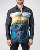 Men's Fibonacci Skull Island Dress Shirt