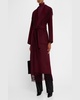 Carrie Melton Wool-Blend Fringe Robe Coat