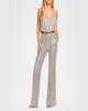 Olivian Sequined Straight-Leg Pants