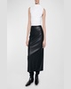 Ankle-Length Faux Leather Skirt 